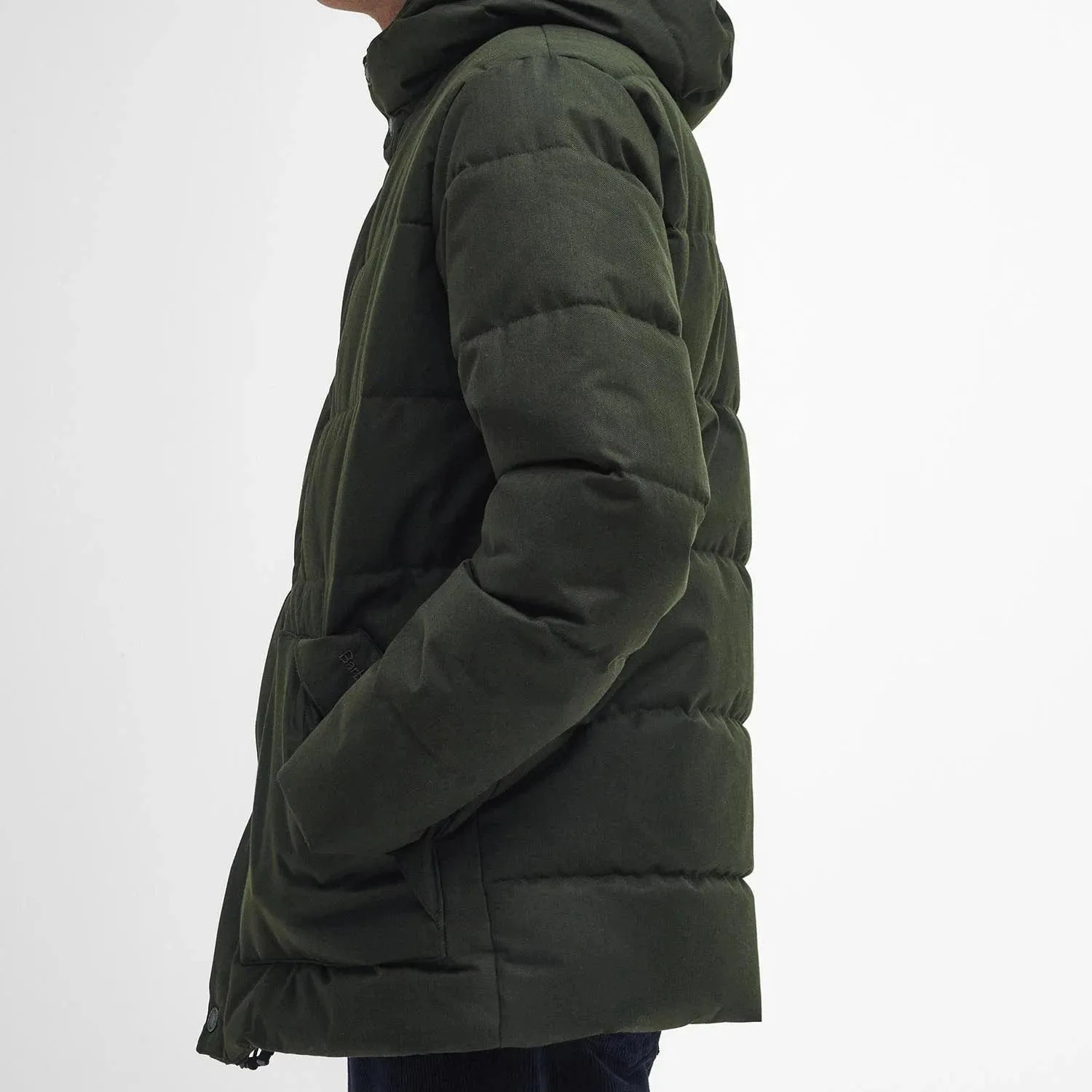 Barbour Brampton Puffer Jacket In Sage
