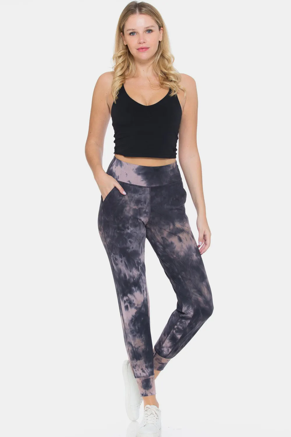 Blue Zone Planet |  Leggings Depot Tie-Dye High Waist Cropped Leggings