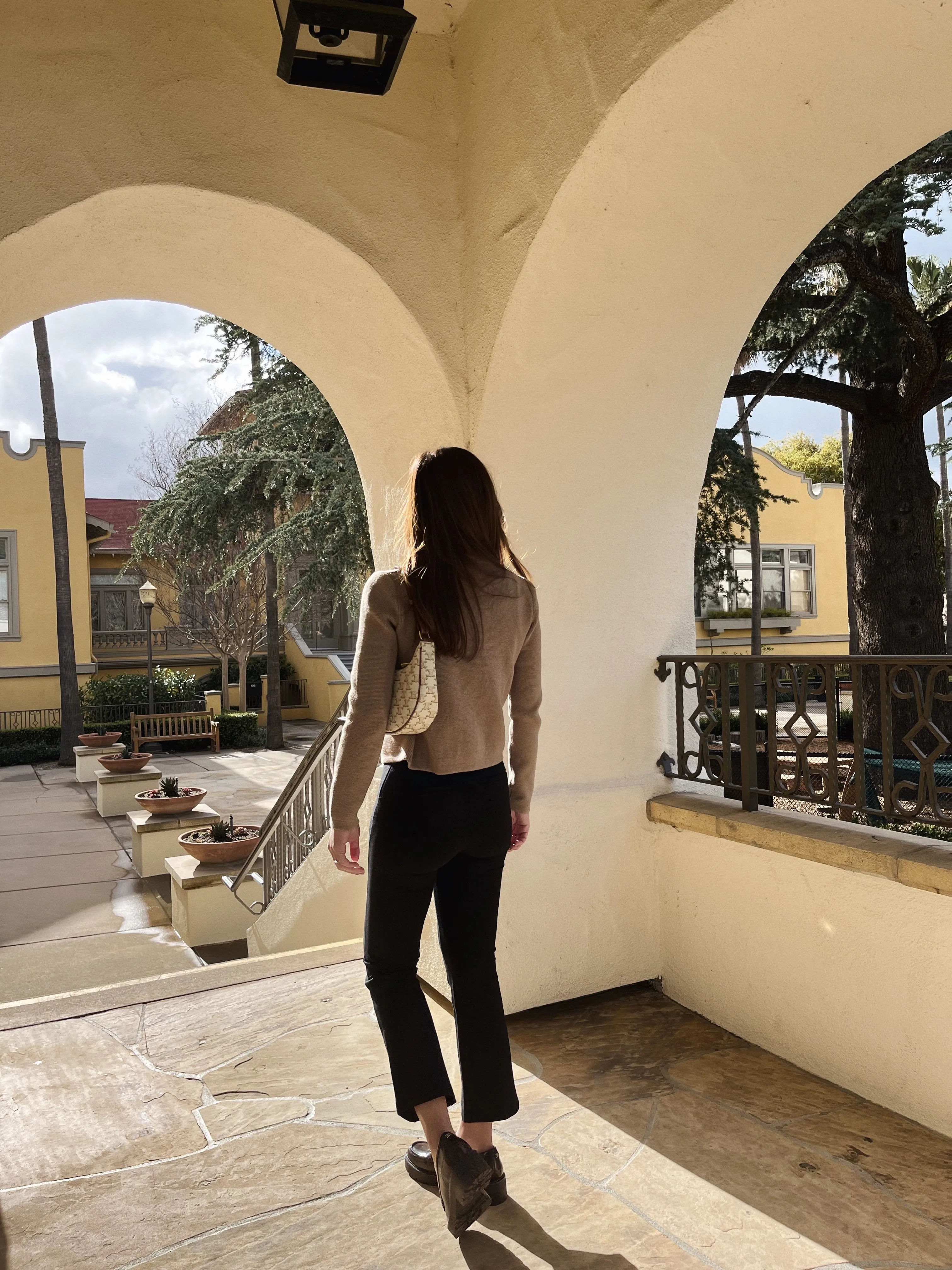 Crop flare ponte pant