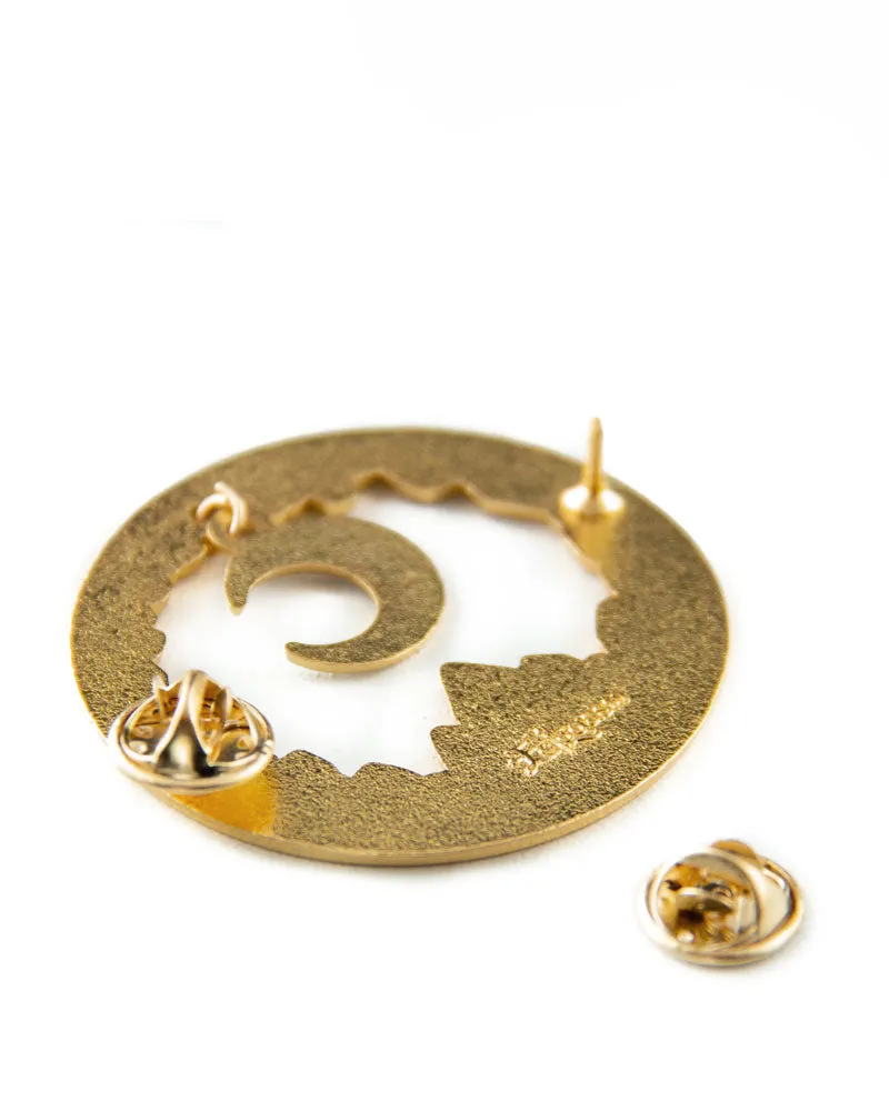 Crystal Moon Charm Large Pin