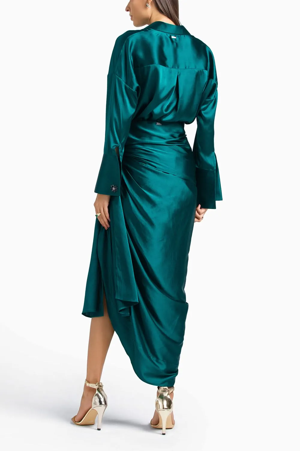 Forest Green Tie Up Skirt