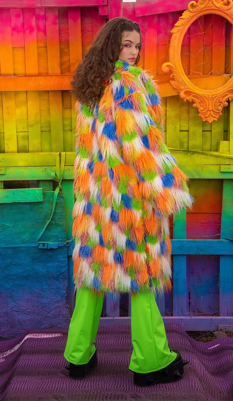 FR154 - Unisex Faux Fur Mid-Length Coat