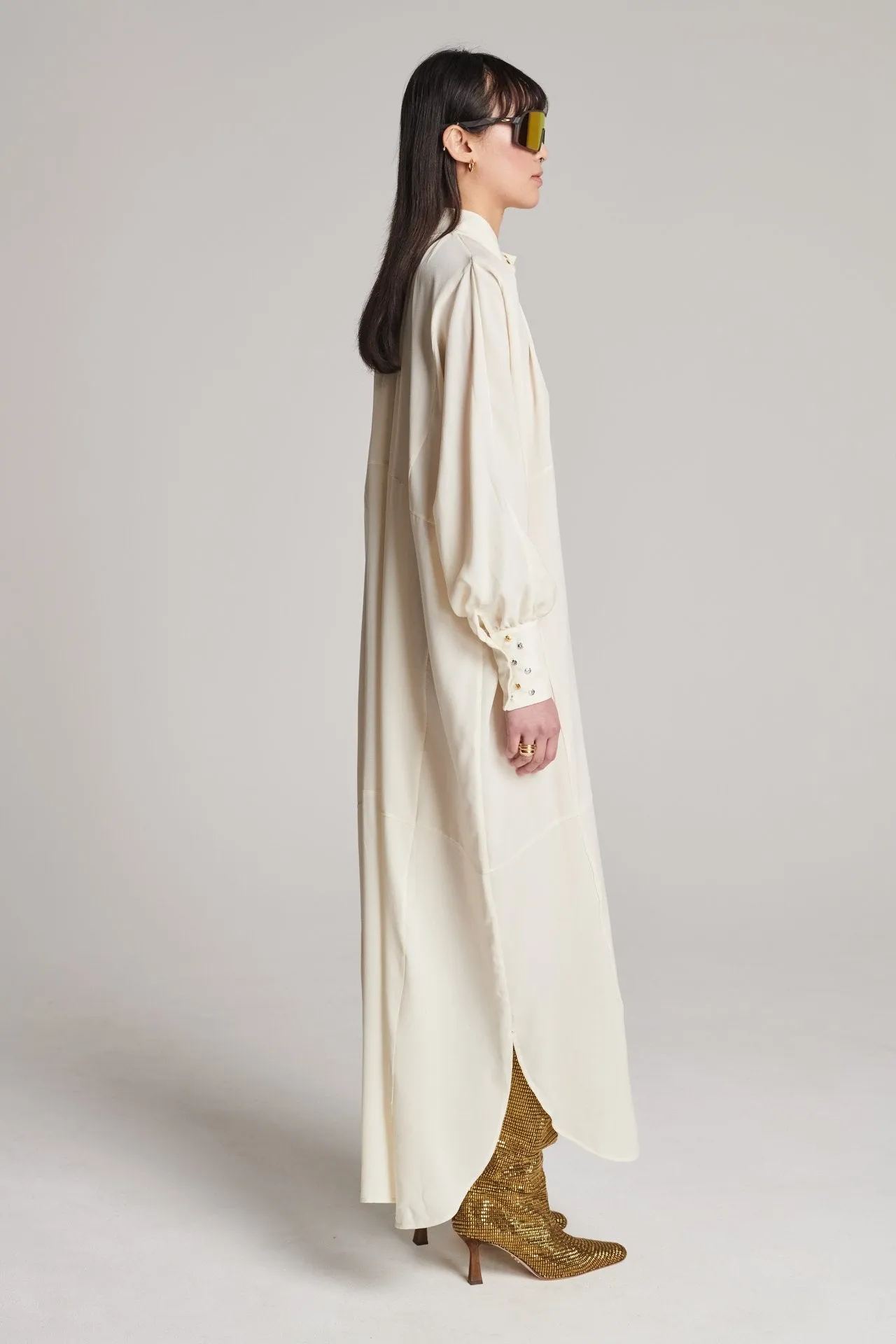 Regard Silk Dress Off-White