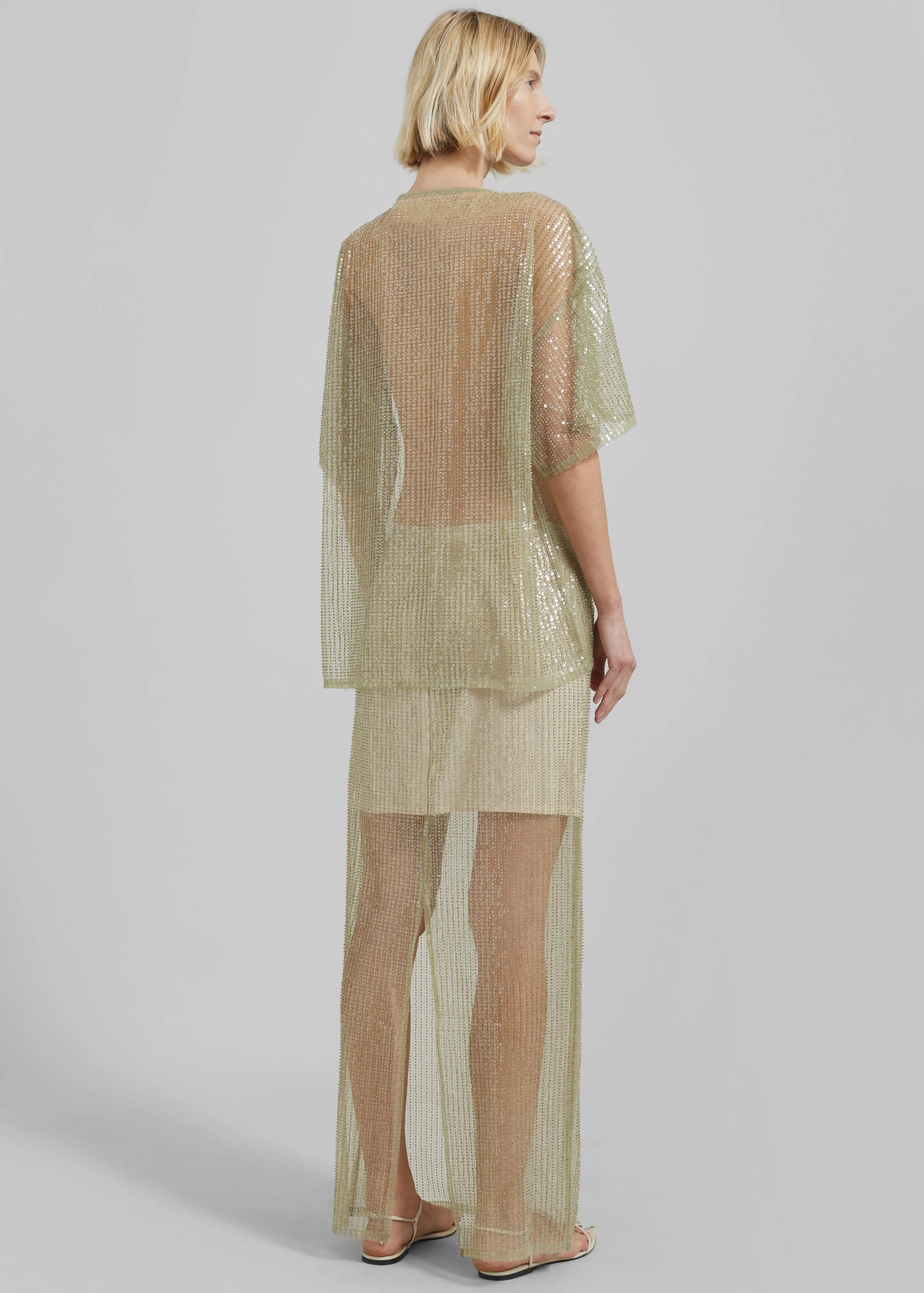 Remain Sequin Maxi Skirt - Bog