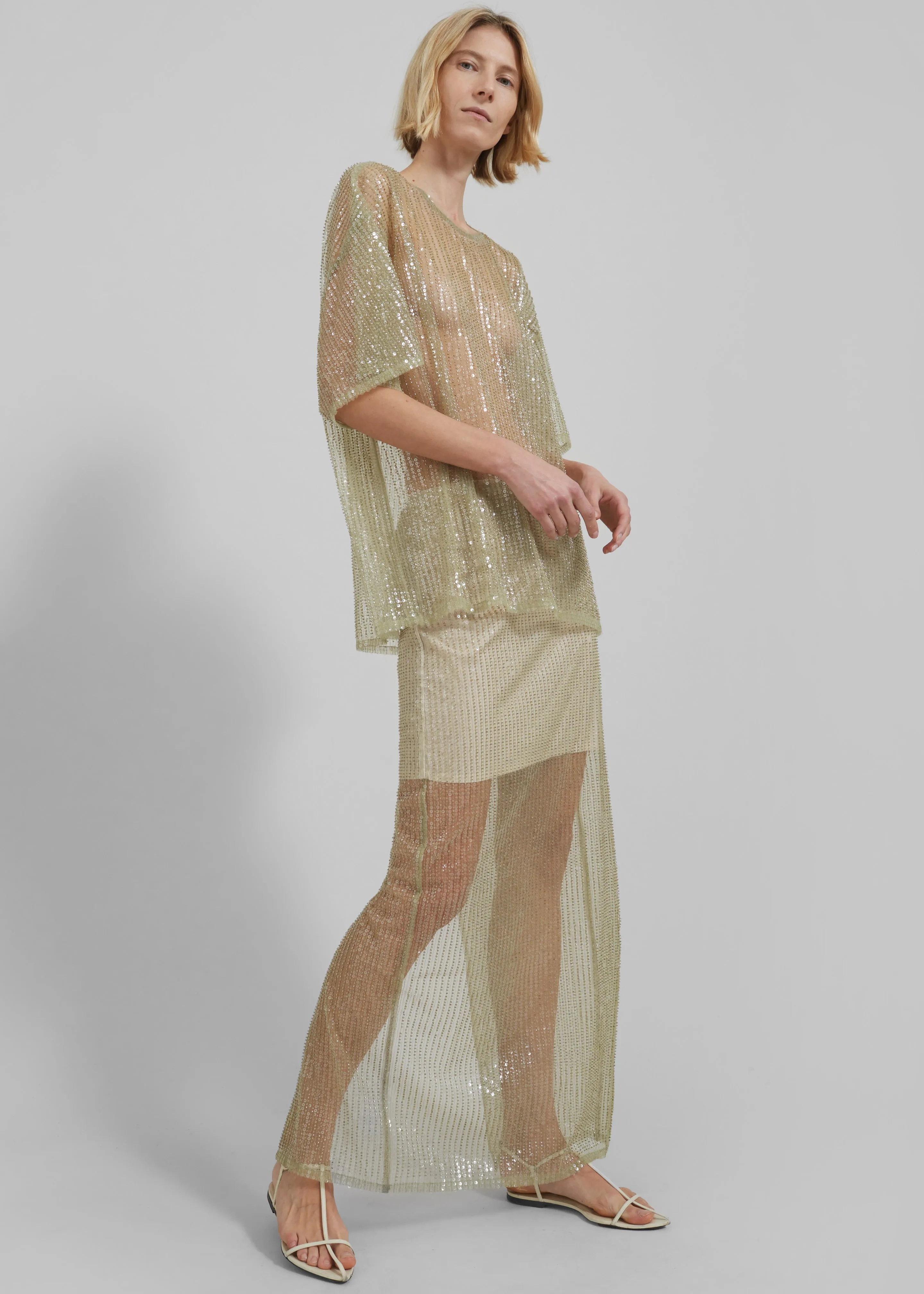 Remain Sequin Maxi Skirt - Bog