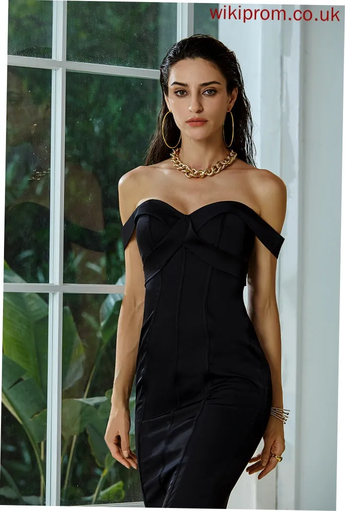 Sexy Off the Crepe Midi Dresses Dylan Bodycon Shoulder Club Dresses Stretch Sleeveless
