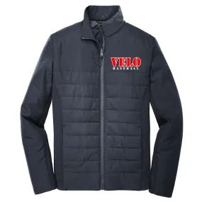 Velo BB - Collective Insulated Jacket with VELO Baseball (Stencil Font) - Navy (J902-L902)