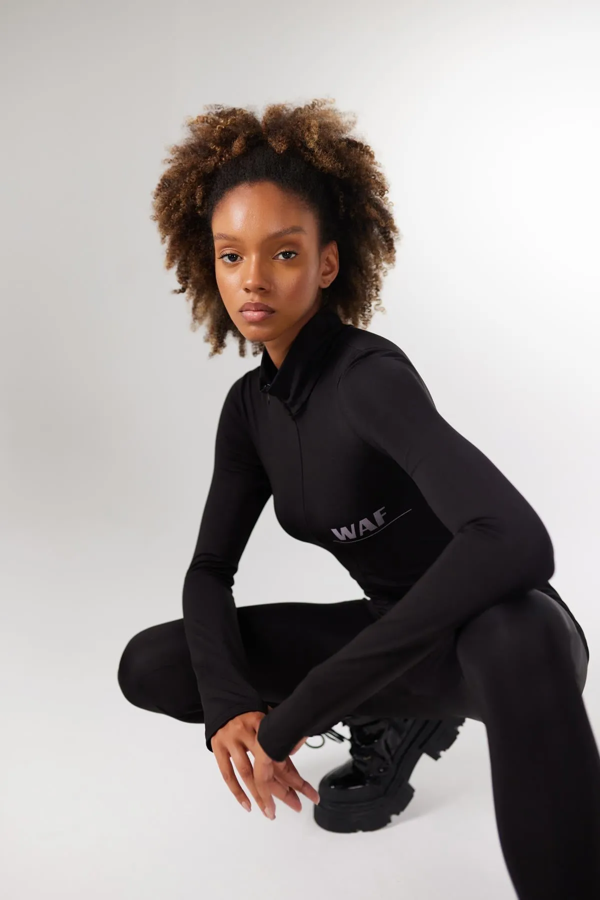 WAF Turtleneck Jumpsuit Black